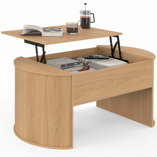 Table basse ovale plateau