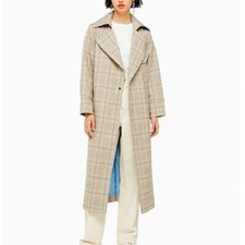 Topshop trench coat in check