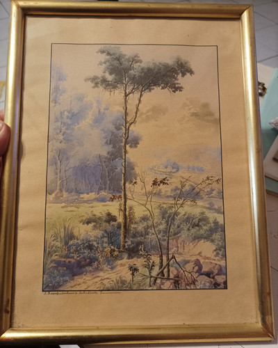 Ancienne aquarelle joseph - aquarelle,