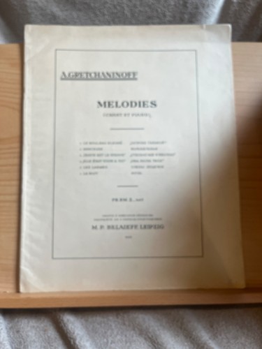 Gretchaninov mélodies - a.,