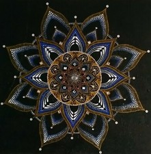 Mandala, Peinture acrylique originale, art moderne, tableau 50x50cm