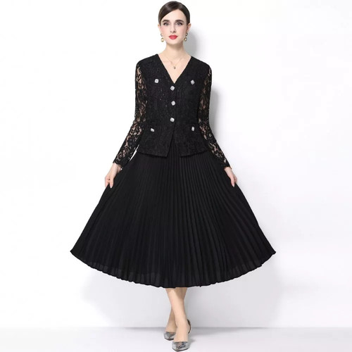 Robe élégante noire - robe,