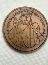 Médaille Hugo Rex Monogramme Hugues Capet Roi Francs Maurice POUZET king medal