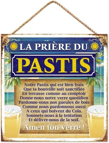 Plaque métal prière - métal, la