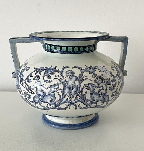 Vase faience gien - vase, .