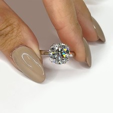 Bague solitaire diamant rond
