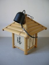 Luminaire suspension lustre maison asiatique en bambou de 28,5 cm