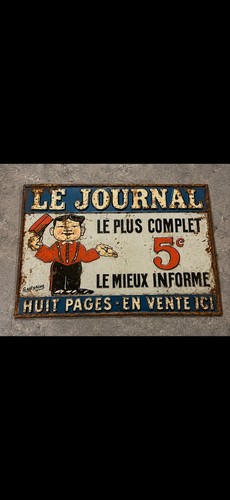 Ancienne plaque tole