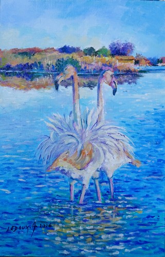 Tableau huile sur - , toile