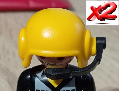 Playmobil casques jaunes - casques,