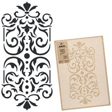 Pochoir Réutilisable en plastique // 45x65cm ou 65x95cm - ORNEMENT BAROQUE#3