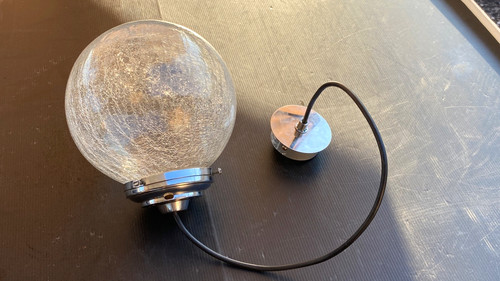Globe verre craquele lampe - en,