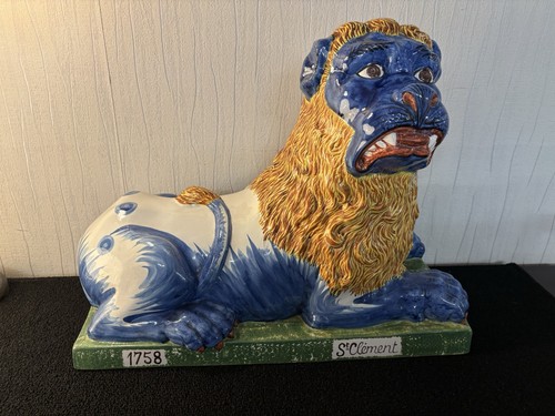 Lion faience fine saint - lion,