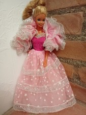 TENUE DE LA POUPEE BARBIE DREAM GLOW 2248-ETOILES PHOPHORESCENTES-1985-ROBE+BOA
