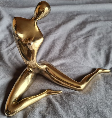 Sculpture bronze doré - ", femme