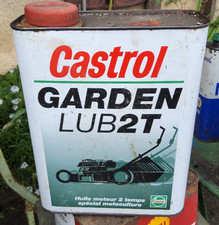 CASTROL GARDEN LUB2T/Bidon d’huile vide 2 L Ancien bidon d’huile en métal vide