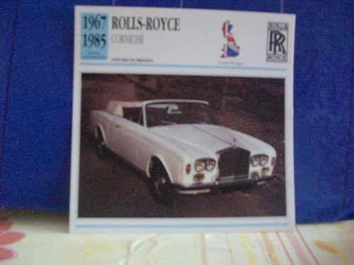 Carte fiche auto rolls - fiche,