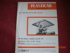 ANCIEN  PROSPECTUS   PUBLICITAIRE   CABINE  TRACTEUR  PLASTICAB   SA  EVRARD  62