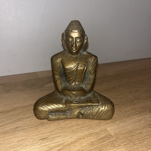 Statue bouddha bronze doré - statue, en