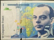 SUP.série:V.051569520".50frs St EXUPERY 1999 AUCUNtrou AUCUNEfente.