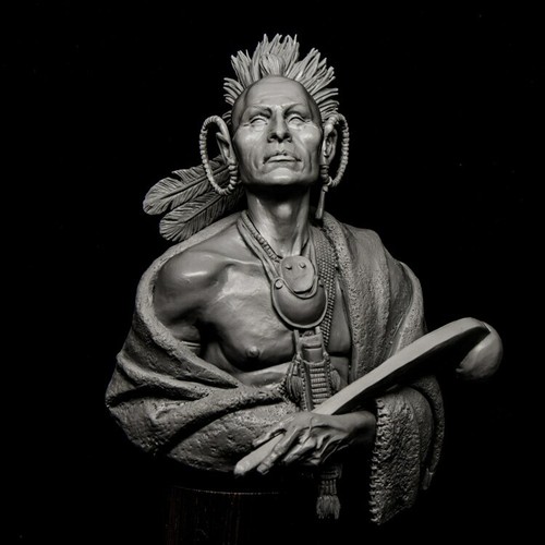 Figurine buste en résine - en,