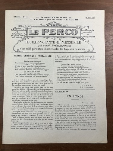 Journal des poilus - des, 1916