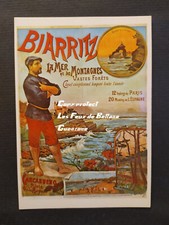 BIARRITZ CARCABUENO PILOTE GUIDE MAXY affiche carte postale postcard 
