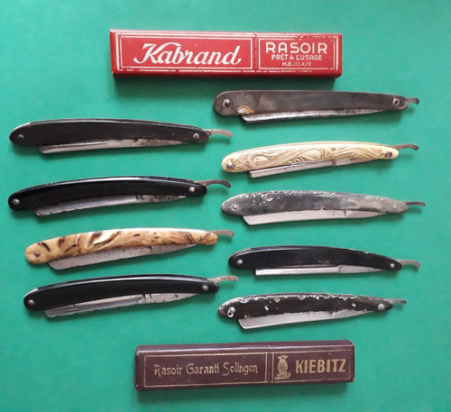 Lot anciens rasoirs - de, 9