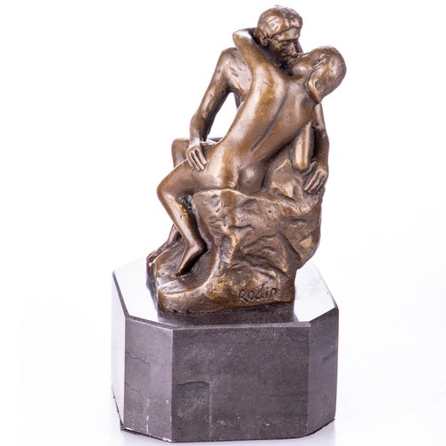Sculpture bronze baiser - en,