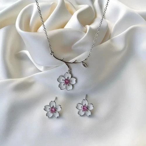 Parure sakura argent 925 - sakura,
