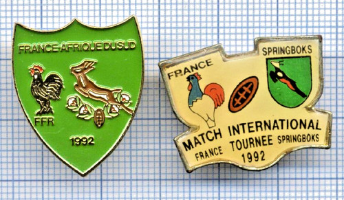 Lot pin rugby match - lot, pin's