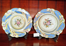 Paire ASSIETTES PORCELAINE de