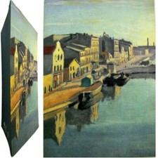 Carton invitation expo Albert Marquet 1998 musée de Lodève Sète canal Baucaire