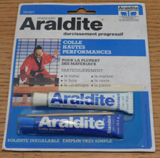 vintage PUB publicité TUBES de COLLE ARALDITE ara CIBA GEIGY basel SUISSE SWISS