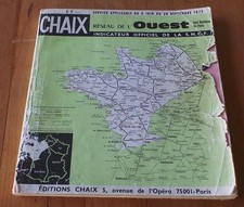 RARE SNCF - CHAIX INDICATEUR OFFICIEL - RESEAU DE L'OUEST  -  1973