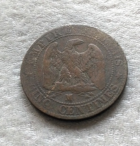 Monnaie france centimes 1854 - monnaie, 5