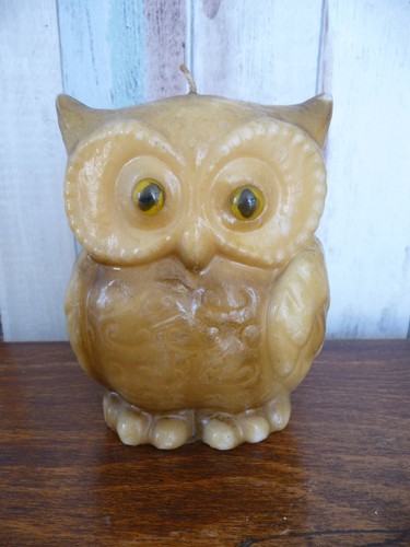 Vintage bougie hibou - bougie,