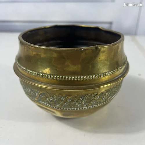 Cache pot cuivre laiton - cuivre, fait
