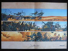 Ex-libris Dessin Diptyque grand format " CROISADE " de Xavier et Dufaux ( BD )