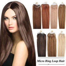 50/100 EXTENSIONS DE CHEVEUX POSE A FROID EASY LOOP 100% NATURELS REMY 53CM AAA