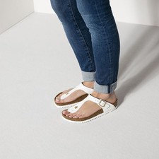 BIRKENSTOCK GIZEH PATENT WHITE