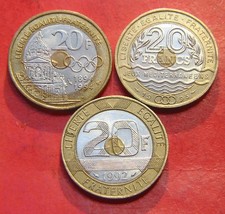 Lot 3 pièces de 20 francs