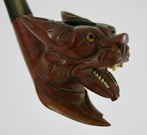 Loup pipe ancienne tête - ancienne, de