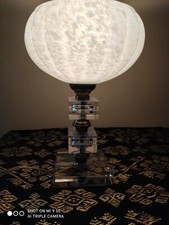 LAMPE ART DECO PIED cristal
