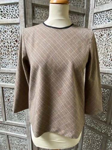 Top blouse imprimé tartan - top,