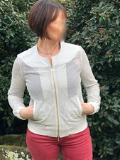 veste cuir de veau blanc ajouré JEAN SEBASTIEN VASSAL taille M (38 fr) #490€