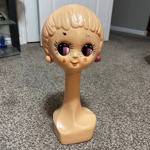 Twiggy head mannequin purple - twiggy,