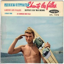 JOHNNY HALLYDAY Chante les filles 1961 Imprimerie Dillard  Rare EP Vogue 45T