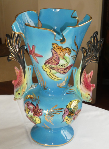 Vase poissons céramique - vase,