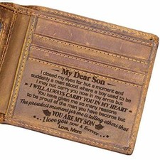 Engraved Bifold Wallet Dad To